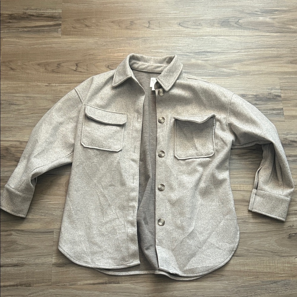 H&M Light Brown Shirt Jacket